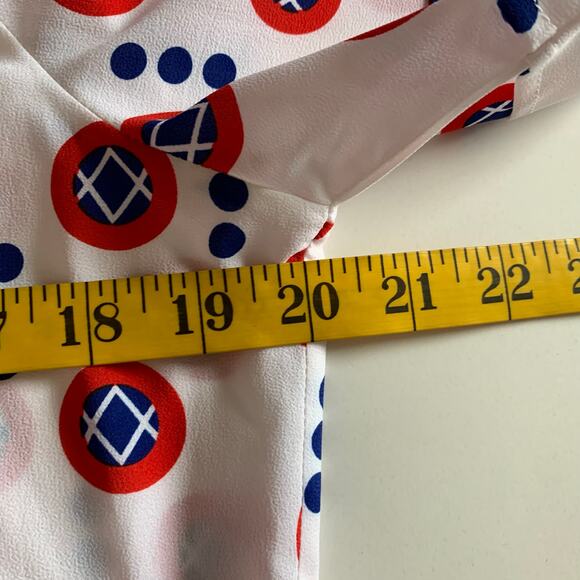 PYKETTES Blouse Top Med/LG Vintage Button Down Novelty 4th of July Retro 70's - Picture 9 of 10